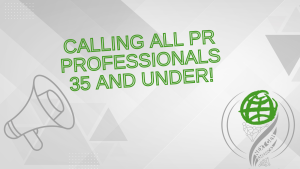 Calling all PR professionals 35 and under!